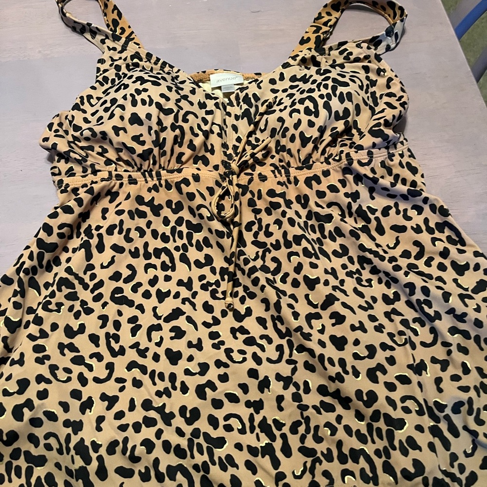 Leopard print tankini top from The Avenue